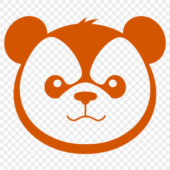 An illustration of a black and white giant panda in a natural habitat.