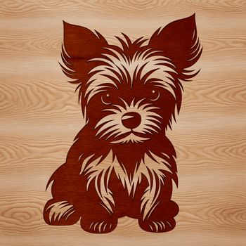 Portrait of a miniature dog with a sweet expression, showcasing its distinctive features as a member of the terrier family.