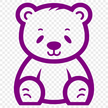 A vector illustration of a sweet animal character designed with clean lines.