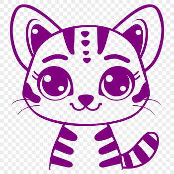 A close-up illustration of a wild ocelot's head, featuring its distinctive markings and features.