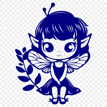 A mythical creature from fairy tale, depicted as a full-body figure with wings.