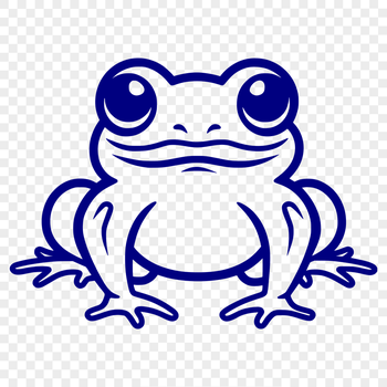 Cute Frog In PDF And PNG