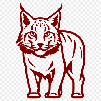 A cartoon cat depicted in full body, suitable for digital cutting machines like Cricut.
