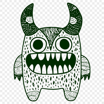 A playful monster design suitable for various crafting projects.