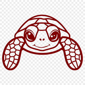 A stylized illustration of a sea turtle in full body pose, suitable for various digital applications.