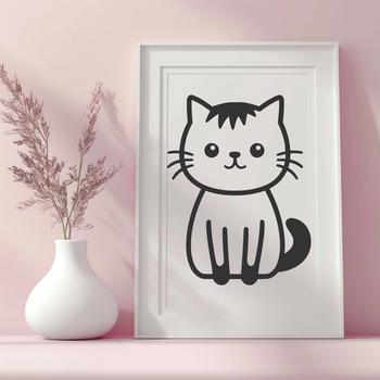 Artistic Cat - Sublimation DXF