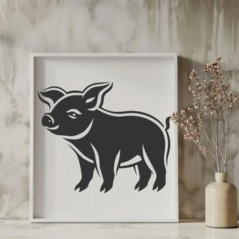 Beautiful Standing Pig - PDF