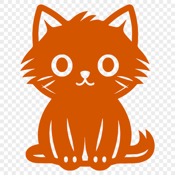A sitting cat with a full body illustration in SVG format.