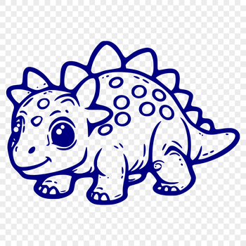Vector illustration of a prehistoric dino in full body pose.