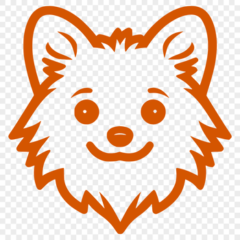 Cute Pomeranian SVG, PNG, PDF And DXF Files