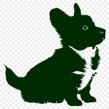 A full-body illustration of a sitting Welsh Corgi dog with a cute expression.