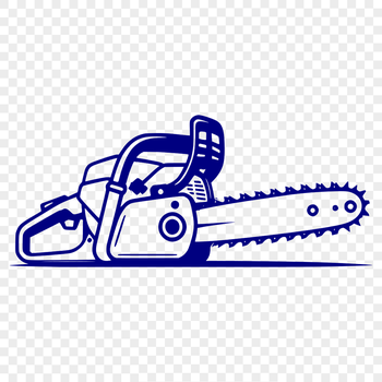 Chainsaw tool design vector illustration in SVG format.