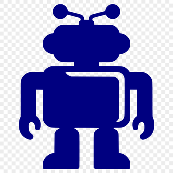 A futuristic robot illustrated in vector format for commercial and personal use.