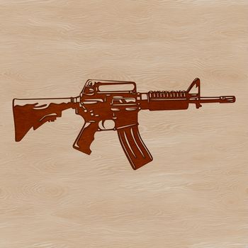 An accurate representation of a firearm, available in vector format.