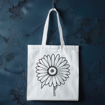 A vector illustration of a daisy flower in its entirety.
