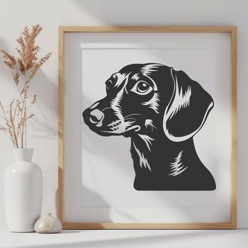 Unique Dachshund In PDF & PNG