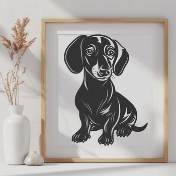 Unique Dachshund - Laser Cutter SVG