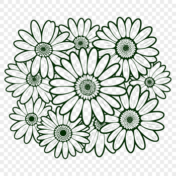 A colorful illustration of a single daisy flower in a simple style, suitable for vector art design.