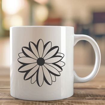 A single white daisy with yellow center on a transparent background.