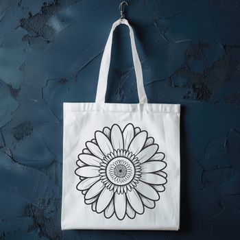 A vector graphic representation of a single daisy bloom with detailed petals and realistic texture.