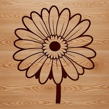 A digital illustration of a single white daisy flower with yellow center, ideal for graphic design projects.