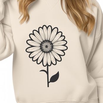 A white-petaled daisy flower with yellow center, ideal for vector art designs.