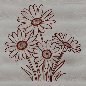A simple yet detailed design of a daisy, created as a scalable vector graphic (SVG).