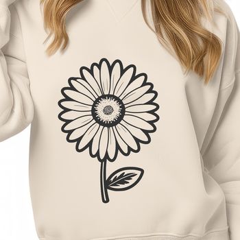 A high-quality digital drawing of a single daisy blossom with detailed petals.