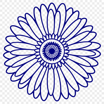 A high-quality illustration of a white daisy flower with yellow center, suitable for vector graphics and cutting machines.