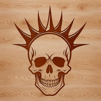 A stylized Gothic-inspired skull design, suitable for various applications.