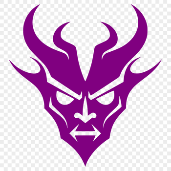 A stylized illustration of the devil, suitable for vector graphics and cutting machines like Cricut.