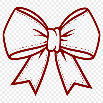 A decorative ribbon-style bow made up of multiple loops and curves, suitable for various graphic design applications.