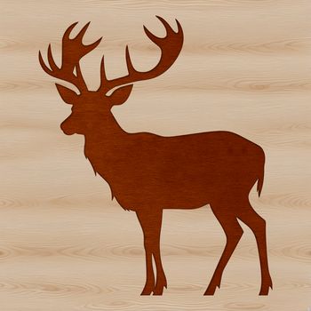 A simple silhouette of a deer in vector format, suitable for cutting machine projects and DIY crafts.