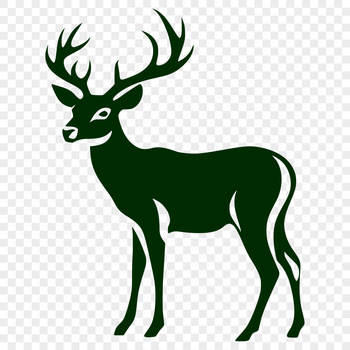 A detailed illustration of a deer's full body in various poses, ideal for cutting out with a machine or freehand drawing.