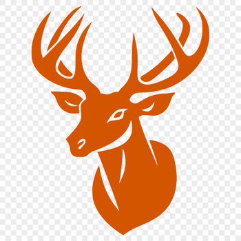 An illustration of a deer's head in vector format, suitable for digital crafting.