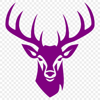 A detailed illustration of a deer's head with intricate details, suitable for various design applications.