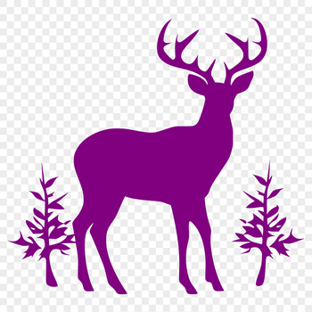 A detailed illustration of a deer in full body pose.