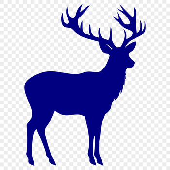 An SVG vector graphic representation of a deer animal in a neutral background.
