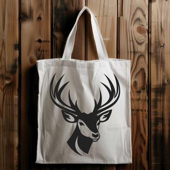 A stylized illustration of a deer's head, designed as vector art for digital use.