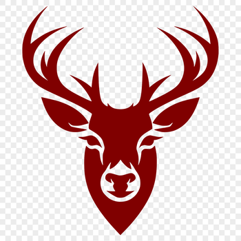 A vector illustration of a deer's head, suitable for various design applications.
