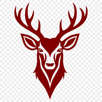 A high-quality digital illustration of a deer's head, suitable for vector design and cutting machine projects.