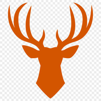 A digital illustration of a deer's head featuring detailed antlers and fur texture.