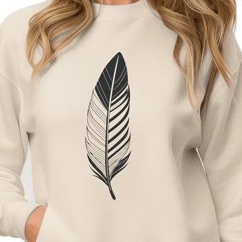 A single feather rendered as a vector graphic.