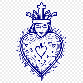Sacred Heart icon in vector format suitable for various applications