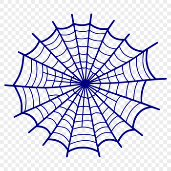A detailed illustration of a spider web in vector format, suitable for digital designs.