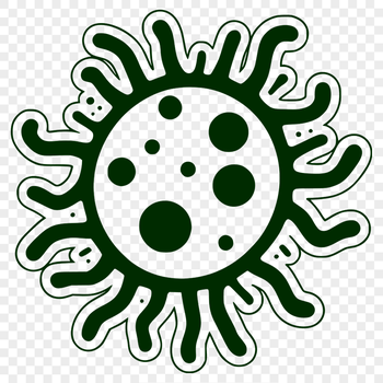 Microscopic representation of a single bacterium, illustrated as an SVG vector graphic.