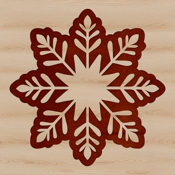A delicate, intricate snowflake design, suitable for Christmas decorations or winter-themed projects.