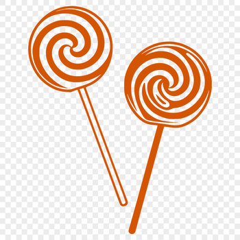 A colorful illustration of a lollipop with swirly patterns and colors.