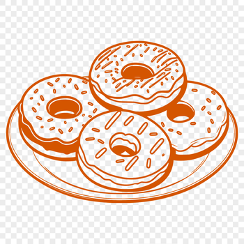A colorful illustration of a single glazed donut with a hole in the center, created using vector art.
