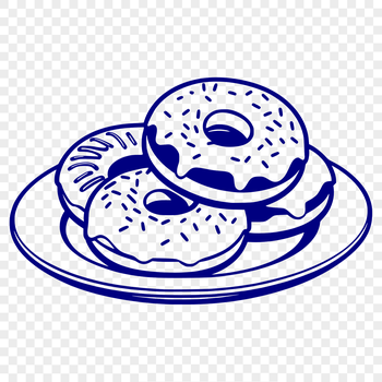 A digital representation of a classic dessert donut in SVG format.